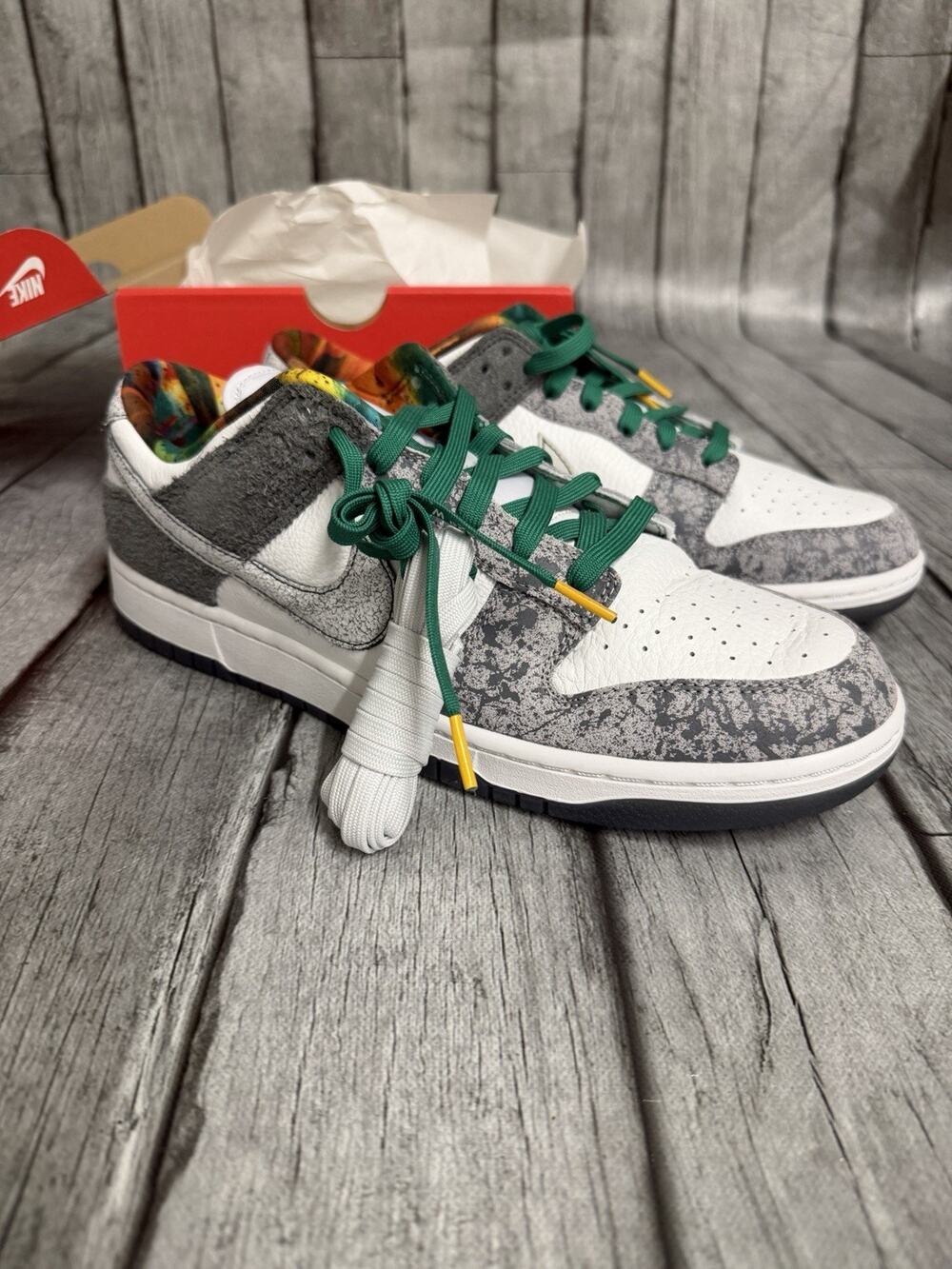 NEW Men's Nike Dunk Low Retro PRM “Philly” HF4840-068 Size 12 Iron Grey/Lt Orewo